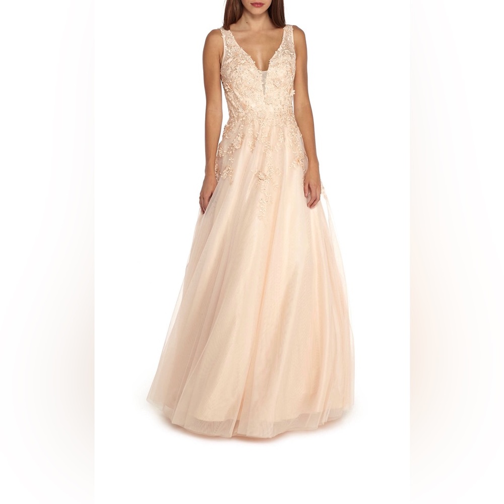 Xscape Bead Embellished Embroidered Ball Gown